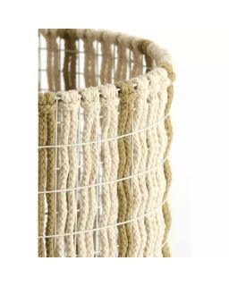 Abat-Jour Cylindre Ø26x36,5 cm Simbelin Creme+Vert Olive
