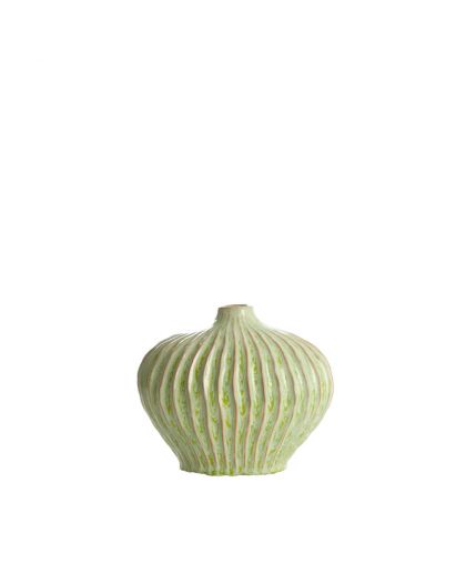 Vase Deco 25x14x20 cm Lorito Ceramique Vert Menthe