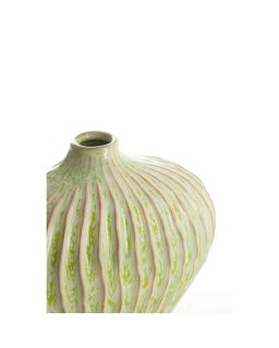 Vase Deco 25x14x20 cm Lorito Ceramique Vert Menthe