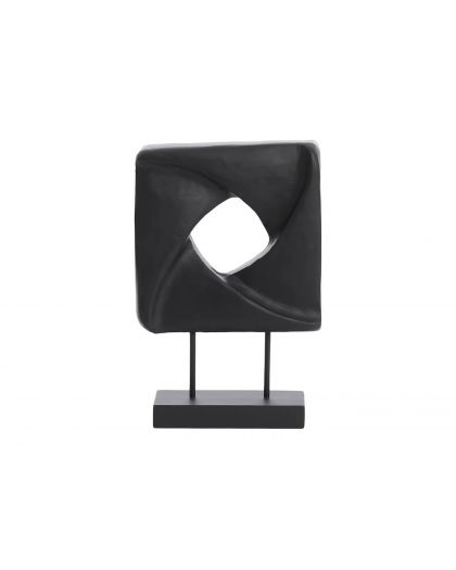 Ornement Sur Pied 26x9x38,5 cm Zarate Bois Naturel+Noir