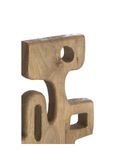 Ornement Sur Pied 20x9,5x38,5 cm Sala Bois Gris x Marron
