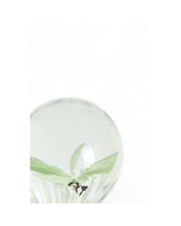 Ornement Ø8x8 cm Papillon Verre Vert