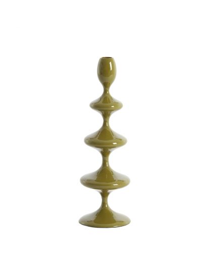 Bougeoir Ø10,5x34,5 cm Vireen Vert Olive