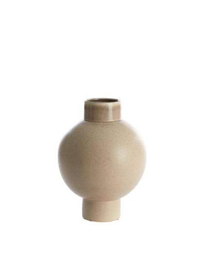 Vase Deco Ø28x38 cm Zelata Ceramique Sable
