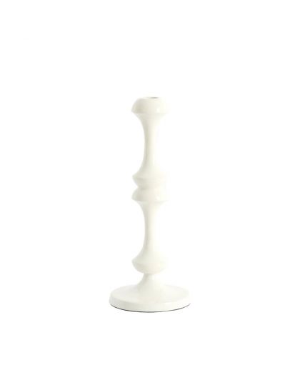 Bougeoir Ø12x29 cm Isara Metal Creme