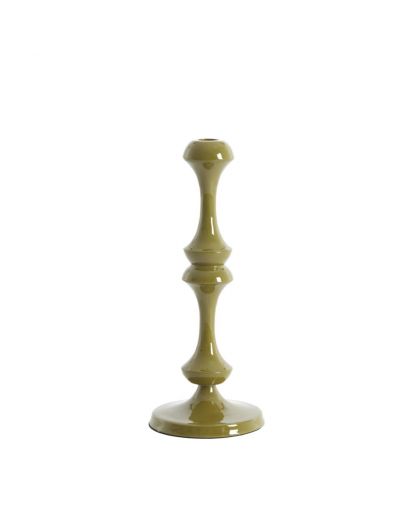 Bougeoir Ø12x29 cm Isara Metal Vert Olive