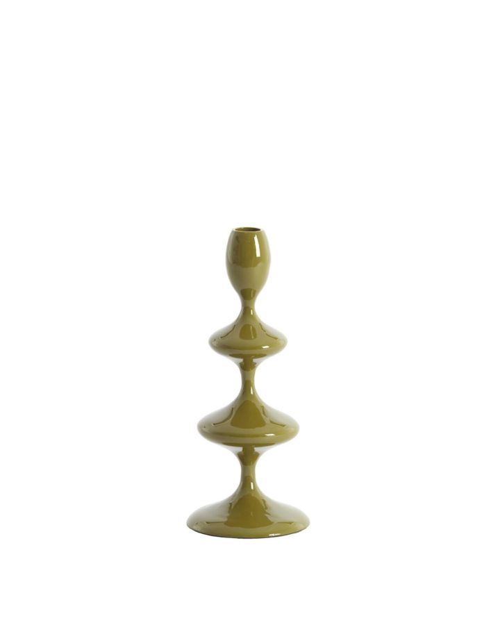 Bougeoir Ø10x27 cm Vireen Metal Vert Olive