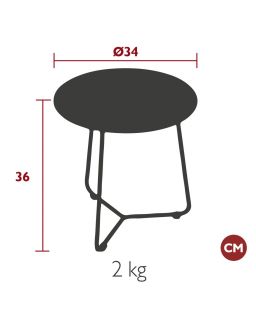 Cocotte Table Appoint Tabouret Orange Confite