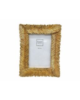 Cadre Plumes Dore 10X15Cm
