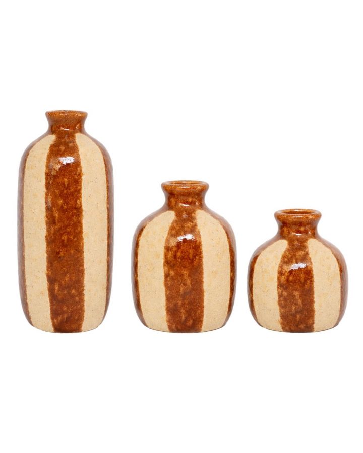 Set De 3 Vases Terrano Marron