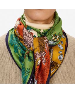 Carre 100 Quatre Saisons 52% Soie 48% Modal Naturel