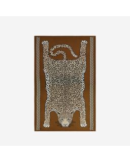 Plaid 130 Leopard 100% Coton Beige