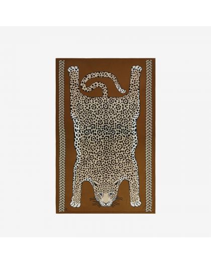 Plaid 130 Leopard 100% Coton Beige