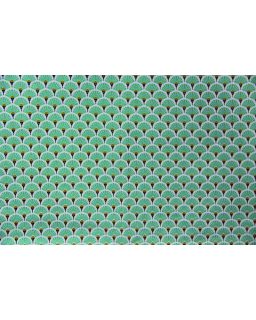 Nappe Plastifiee Eventail Turquoise 150X150