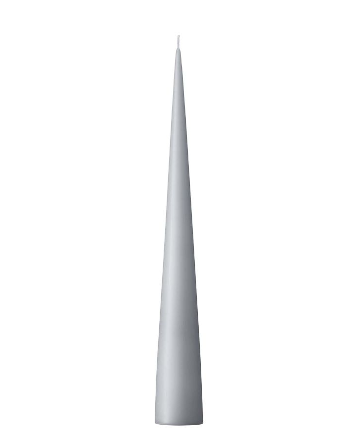 Cone Candle, 22,5Cm Grey Light