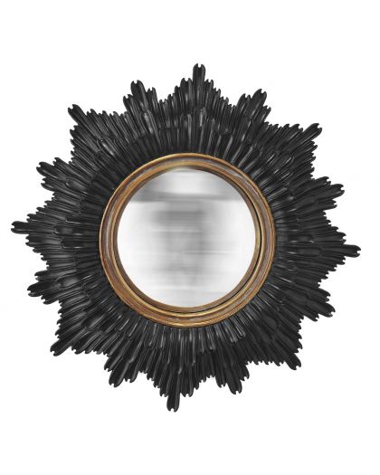 Miroir Soleil Convexe Noir/Dore D30
