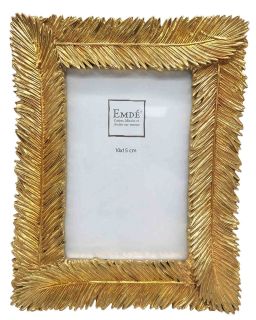 Cadre Plumes Dore 10X15Cm 21020-46