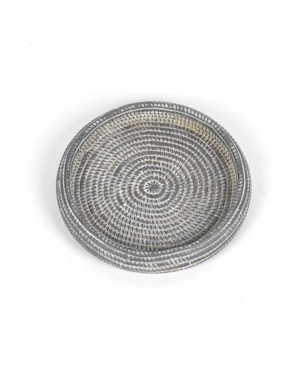 Armadillo black - plateau rond en ciment