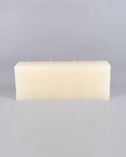 Bougie rectangulaire 4 mèches - Beige