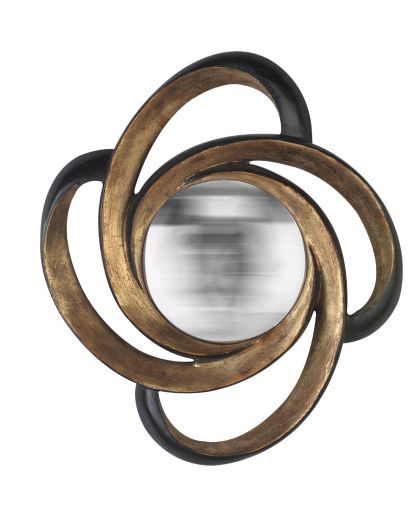 Miroir Rd Boucle Nr&Or 18X18 40X47