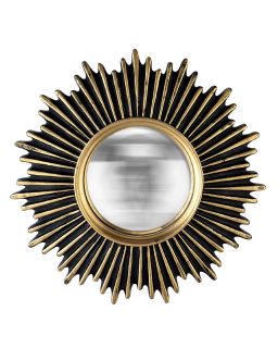 Miroir Ines Soleil Noir/Dore 20Cm H19S0140Bg