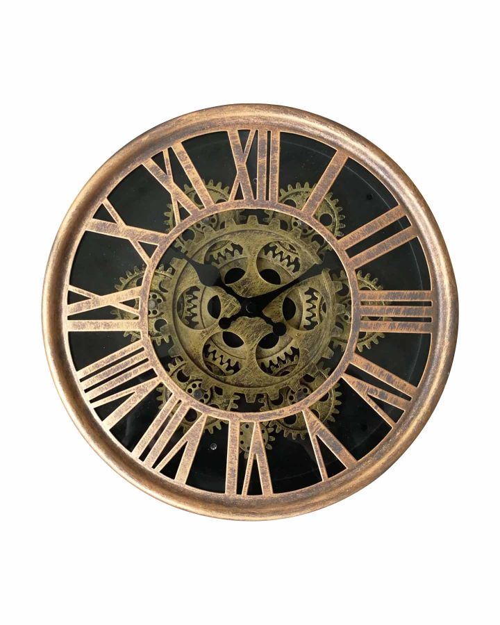 Horloge Mecanisme Dore 25X6X25Cm Ige1836