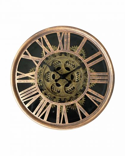 Horloge Mecanisme Dore 25X6X25Cm Ige1836