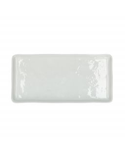  Porcelino Square Assiette Apéritif Porcelaine L24,5 X W12 X H1,6 Cm Blanc