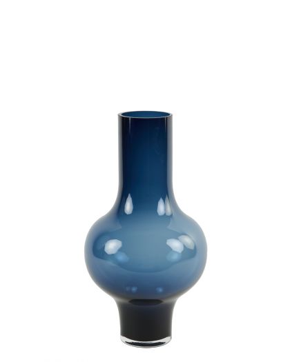 Vase Ø25,5X47 Cm Kaela Verre Bleu Marine