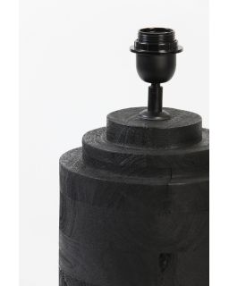 Pied De Lampe Ø20X33 Cm Racco Bois Noir