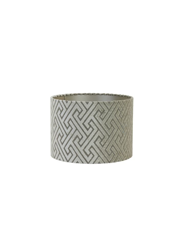 Abat-Jour Cylindre 25-25-18 Cm Maze Crème-Taupe