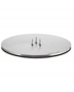 Candle Plates, Silver Matt