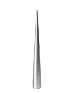 Cone Candles,34 Cm, 92 Silver Metallic