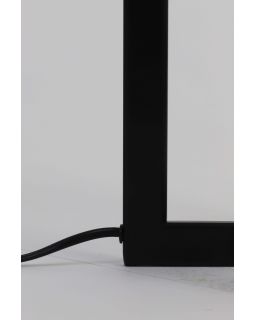 Pied De Lampe 15X15X35 Cm Mace Noir Mat