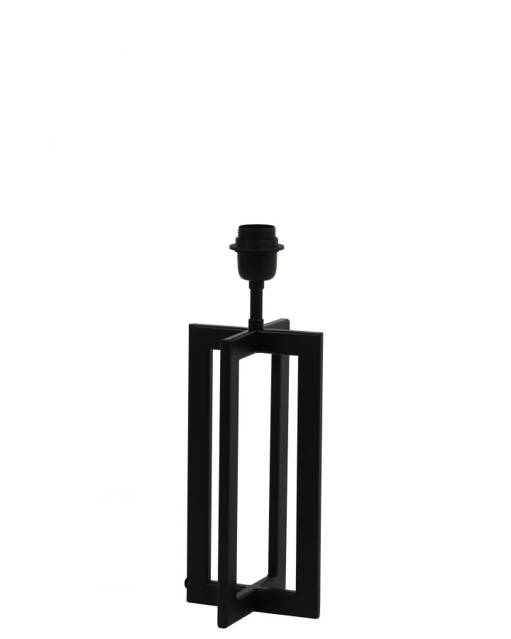 Pied De Lampe 15X15X35 Cm Mace Noir Mat