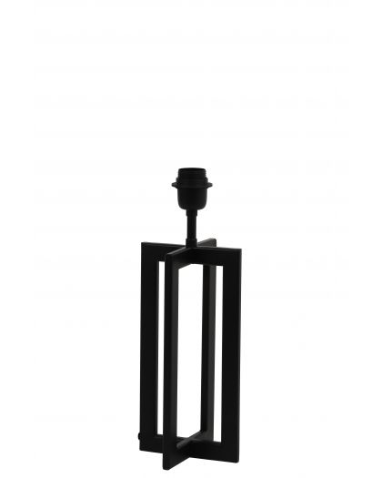 Pied De Lampe 15X15X35 Cm Mace Noir Mat