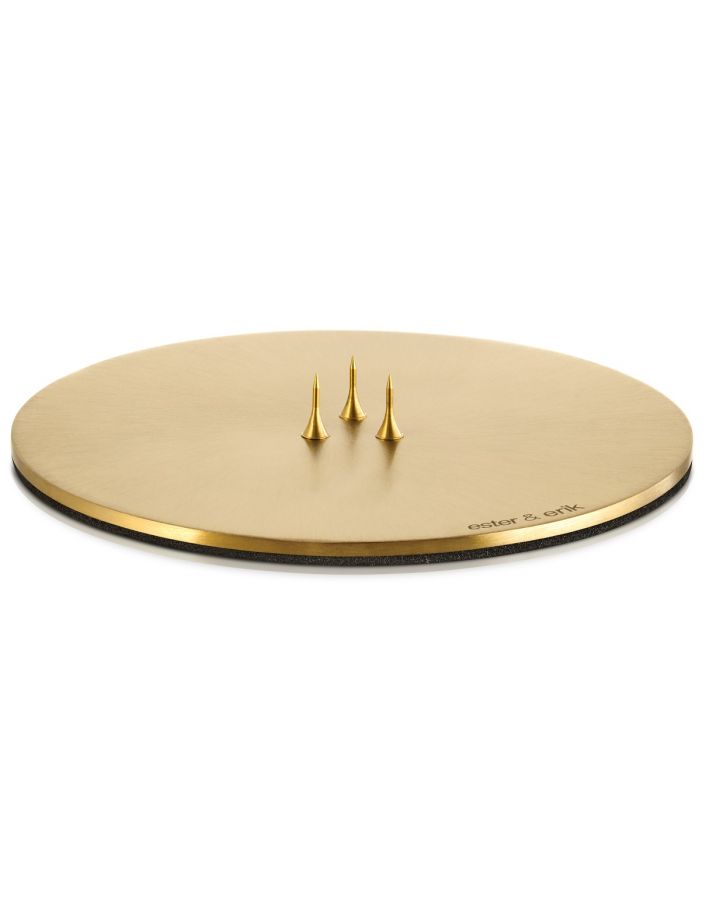 Candle Plates, Gold Matt