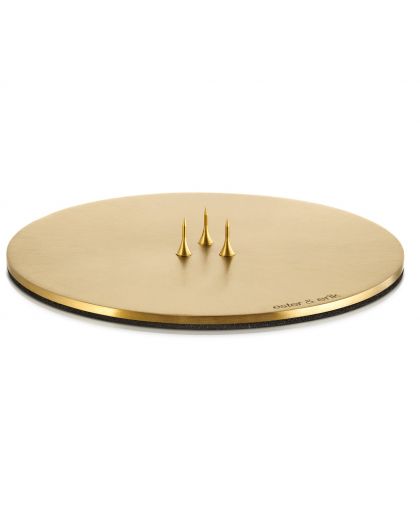Candle Plates, Gold Matt