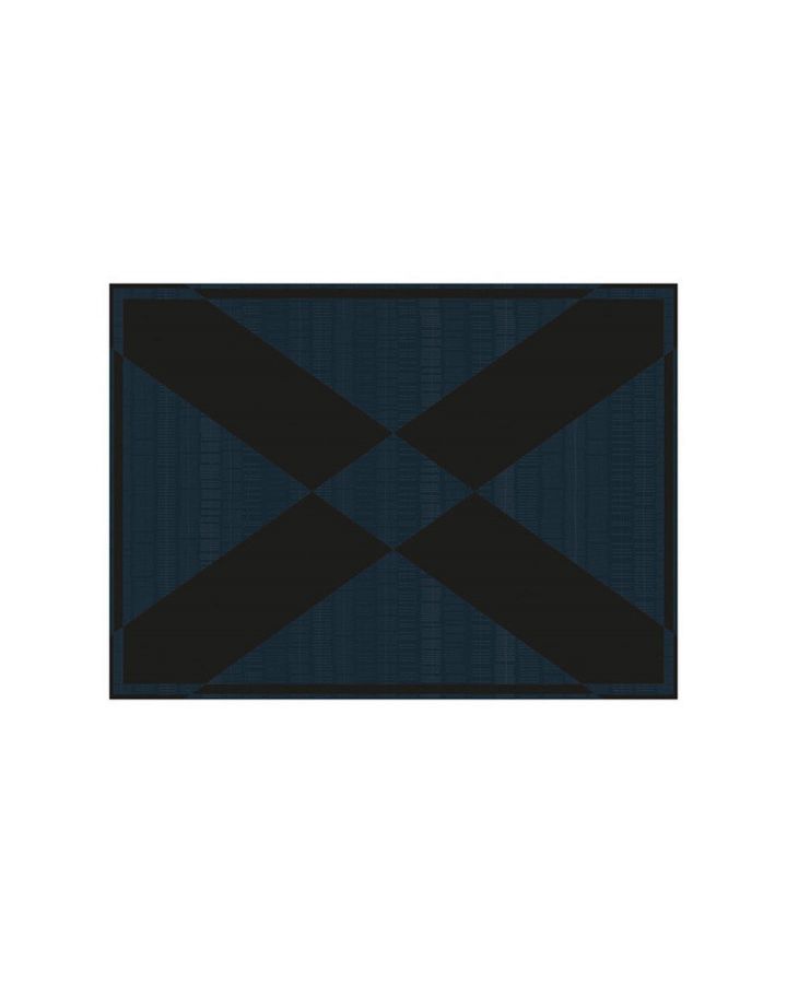 Set De Table, Bleu Avec Croix Noir 33 X 45Cm
