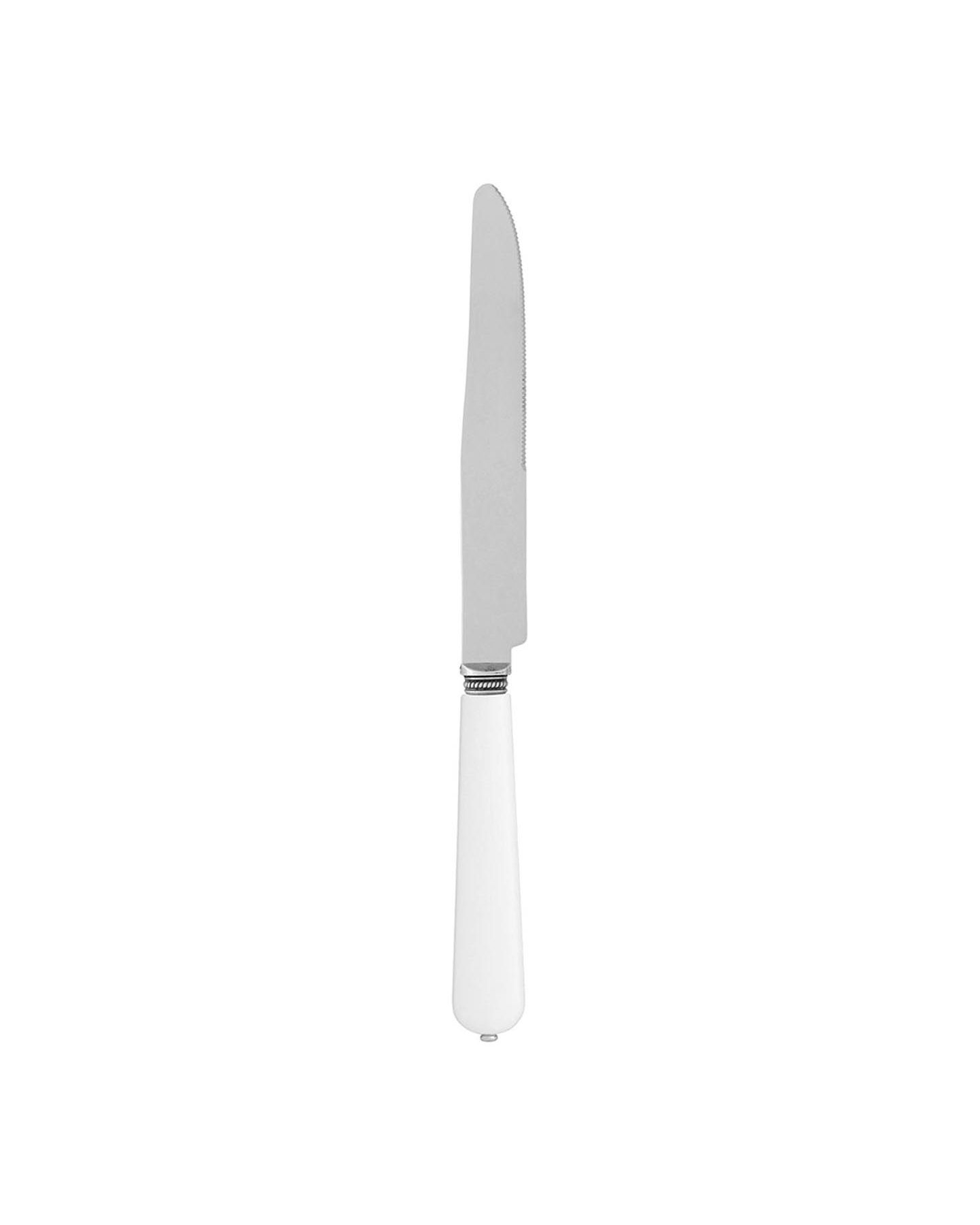 Couteau Lucie Inox et Plastique Blanc