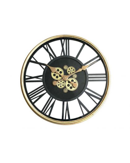 Horloge Mecanisme Sans Fond NoiretDore Ø54Cm