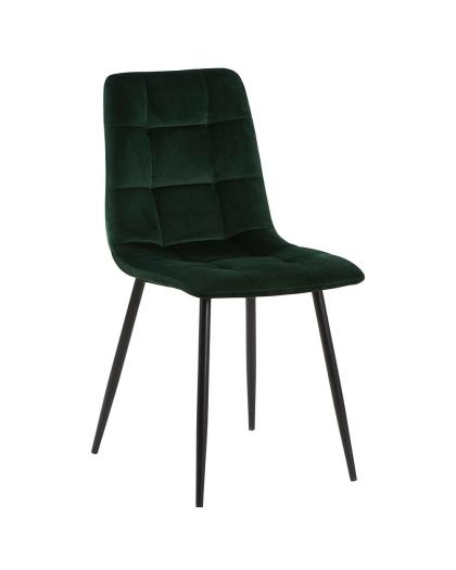 Chaise Manta Velours Vert Empire 45x50xH88cm