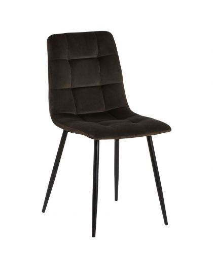 Chaise Manta Velours Bronze 45x50xH88cm