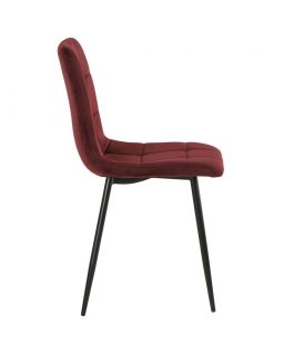 Chaise Manta Velours Burgundy 45x50xH88cm