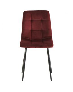 Chaise Manta Velours Burgundy 45x50xH88cm
