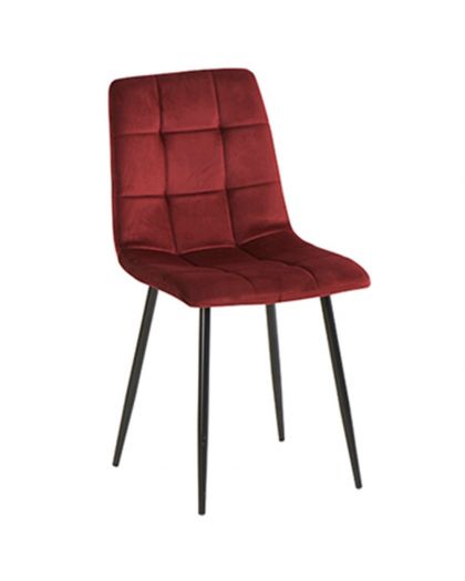Chaise Manta Velours Burgundy 45x50xH88cm