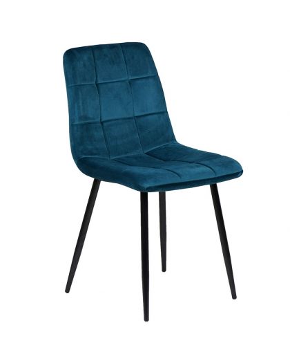 Chaise Manta Velours Canard 50x45H89cm