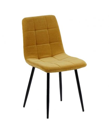 Chaise Manta Tissu Moutarde 45x50xH88cm