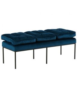Banc De Lit Nirva Bleu Nuit 124x49xH42cm