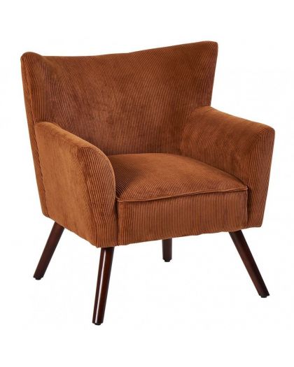 Fauteuil Wayne Velours Côtelé Fox 70x66xH77cm